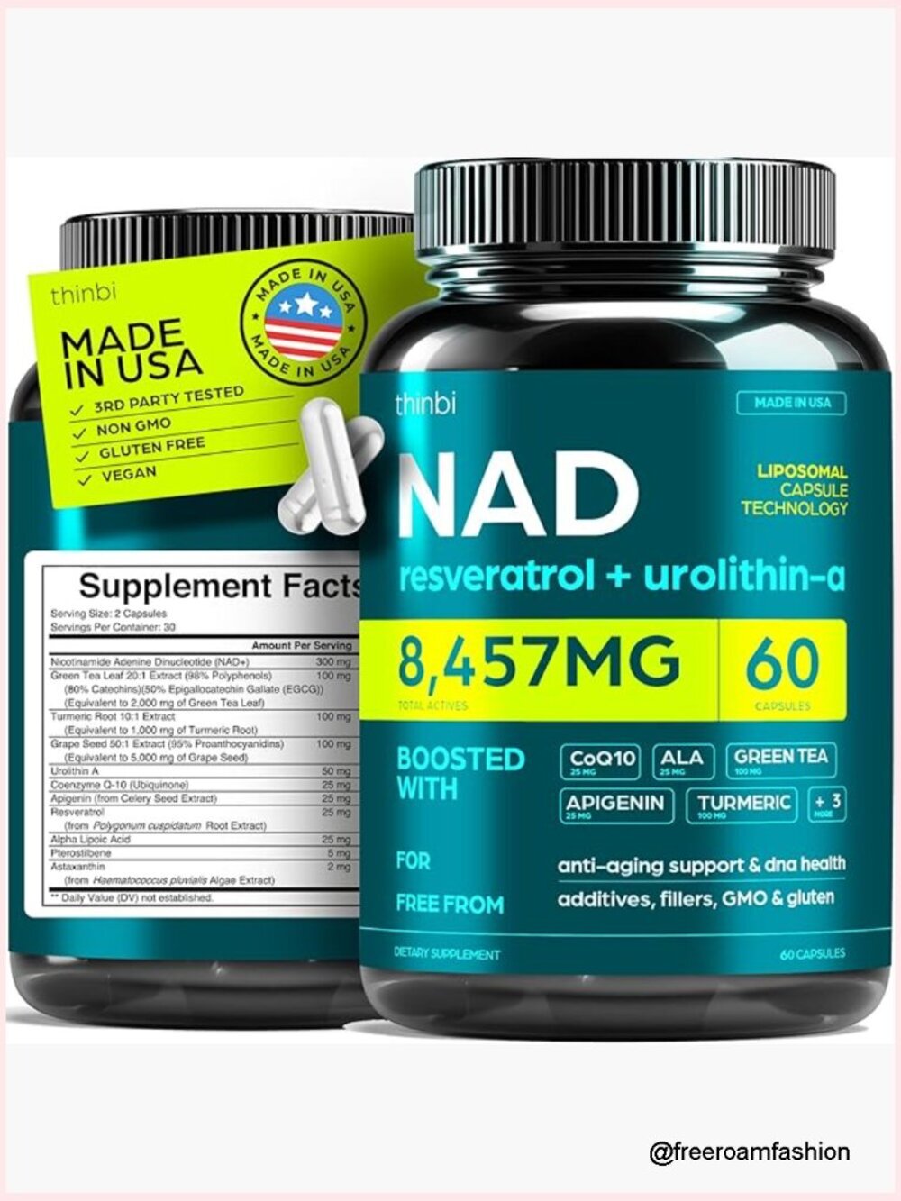NMN Alternative Liposomal + Green Tea with Urolithin A Resveratrol CoQ10